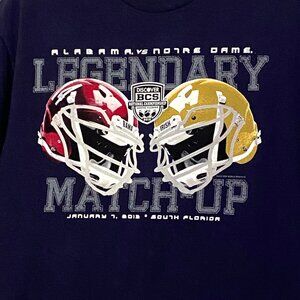 2013 Alabama Notre Dame National Championship T-Shirt M Blue Football‎ Sports